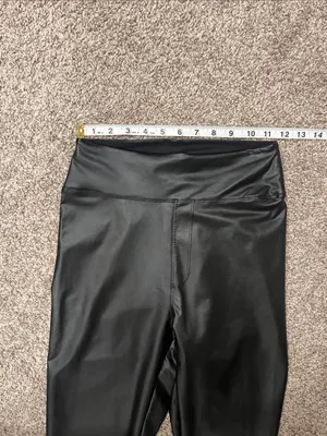 Aerie Offline Real Luxe Faux Leather Hi Rise Leggings in Black Size Medium thumbnail 7