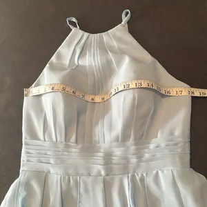 Women’s Short Pale Blue Homecoming Party Halter Dress Corset Back Size 8 **READ thumbnail 9