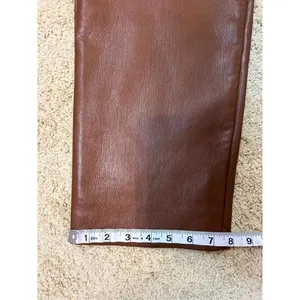 Wilfred Free Aritzia Vegan Leather Pants High Waist Straight Leg Brown‎ Trousers thumbnail 7
