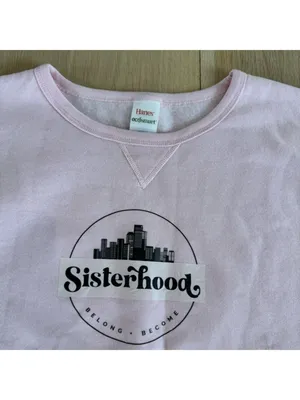 Hanes Sisterhood Pink Sweatshirt Size Small thumbnail 2