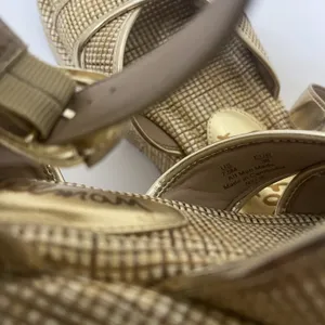 Sam Edelman Nylie Platform Ankle Strap Sandal in a woven metallic US 7.5 thumbnail 5