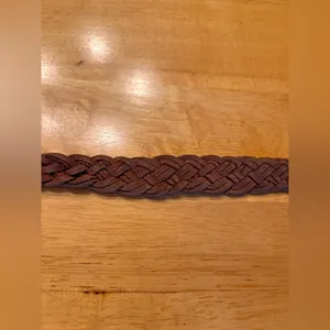 Women's Braided Leather Belt - Brown Unisex 38 inch full boho coastal cowgirl thumbnail 15