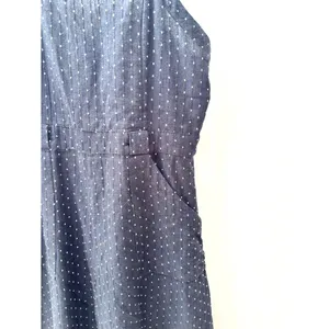 Mata Traders Navy Dot Pinafore Dress Small S Overall Apron Midi Cottagecore Mod thumbnail 7