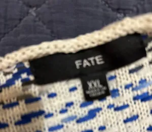 Fate Size XXL Blue Black And White Duster Jacket thumbnail 8