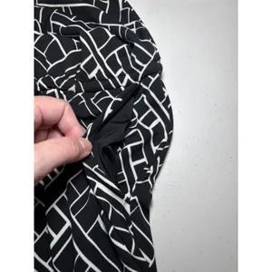 LAUREN‎ Ralph Lauren Dolman Sleeve Drawstring Waist Dress Medium Black Print thumbnail 11