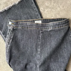POL M high waisted embroidered flare denim jeans thumbnail 5