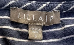 Lilla P Half Elbow Sleeve Boat Neck Striped Shirt Size Small thumbnail 4