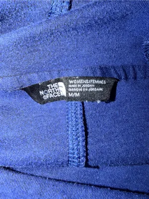 The North Face Women's Athletic Hoodie Blue w/ thumbholes sz Medium thumbnail 4