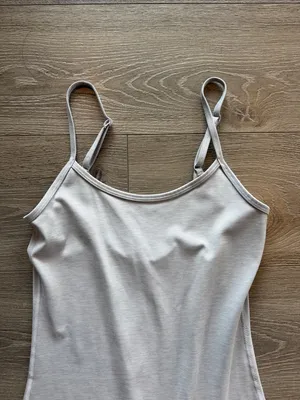 Aritzia Slim Spaghetti-Strap Jumpsuit in Light Gray thumbnail 3