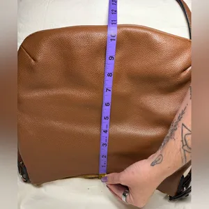 Clarks Pebbled Brown Faux Leather Large Crossbody Shoulder Purse thumbnail 9