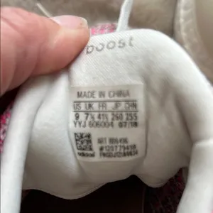 Adidas Women's Ultra Boost Pink and White Sneakers thumbnail 7