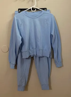 Colsie Baby Blue Sweatshirt and Jogger Set thumbnail 1