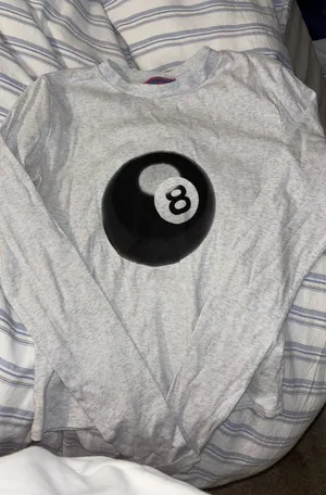 Edikted Light grey eight ball long sleeve thumbnail 1