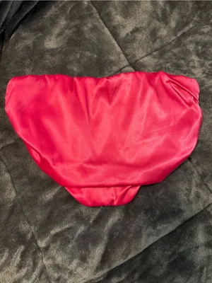 Satin Strapless Corset Crop Top in Bright Pink thumbnail 2