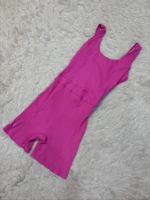 Year of ours pink ribbed romper thumbnail 1