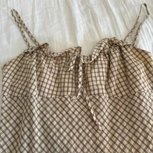 Pacsun yellow plaid ruffle mini dress thumbnail 2