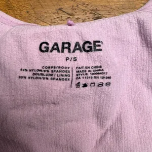 GARAGE Ribbed Cropped Tank Top Lilac Purple P S V Neck Sleeveless‎ Seamless thumbnail 2