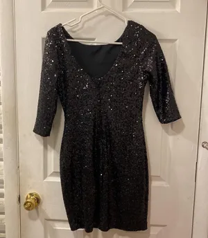 Crystal Doll Sequin Mini Dress thumbnail 2