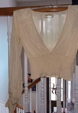 Urban Outfitters Boho Off-White Top thumbnail 2