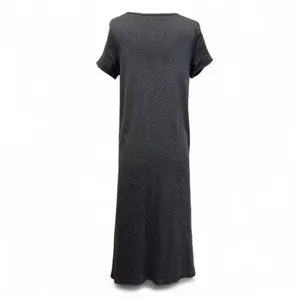 Marisa Christina Gray Maxi Dress M Floral Embroidery Cottagecore Modest Teacher thumbnail 6
