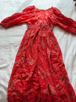 Free People Red Floral Maxi Dress thumbnail 4