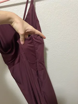Halara Breezeful Backless Wide Leg Jumpsuit Amaranth Purple Red Large thumbnail 8