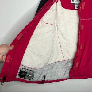 Columbia Sherpa lined coat size large hot pink‎ white black thumbnail 5