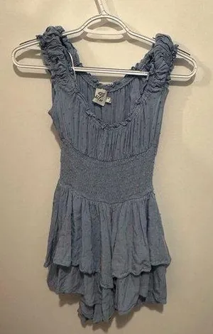 princess polly romper blue size small thumbnail 1