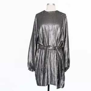 Anine Bing. Angie Sequin‎ Belted Mini Dress In Sequins. thumbnail 2