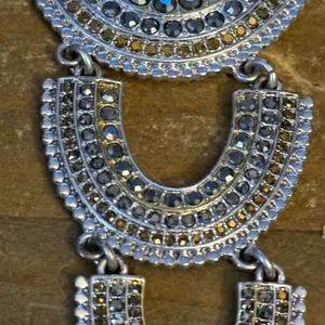Lucky Brand pave arches leather cord necklace thumbnail 4