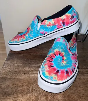 Vans Asher 500714 Classic Slip On Tie Dye Women's Sneakers Shoes Colorful Size 6 thumbnail 1