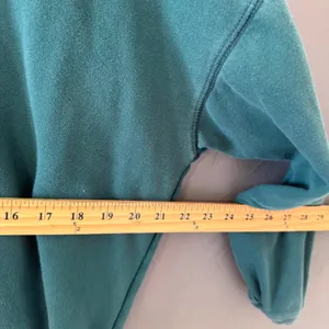 American Eagle Teal Green Oversized Graphic‎ Sweatshirt Peace Hearts XS Comfort thumbnail 5