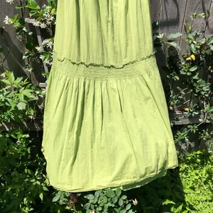 NEW YORK & CO Green Strapless Cotton Maxi Dress Small thumbnail 2