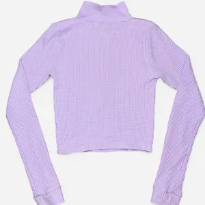 Aerie Lavender Purple Ribbed Knit Cropped Turtleneck Long Sleeve Shirt thumbnail 5