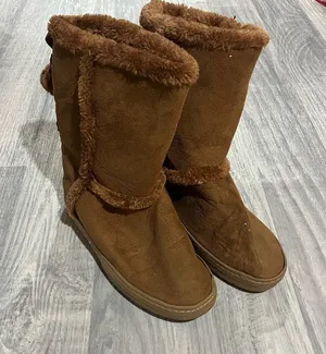 No Brand, Generic of Ugg Boots; Tan with Criss cross Bow with Pom Poms 9 Women’s thumbnail 1