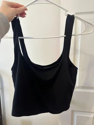 Garage Black Cropped Fitted Tank thumbnail 1