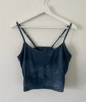 Beyond Yoga Spacedye Slim Racerback Cropped Tank in Nocturnal Navy Blue XL thumbnail 1