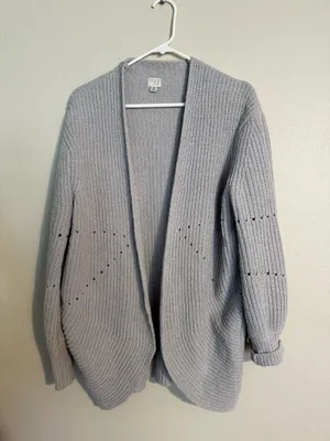 A New Day Grey Cardigan Sweater thumbnail 1