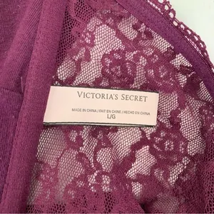 Victorias Secret Lace Bralette Plum Large Romantic Intimates thumbnail 5