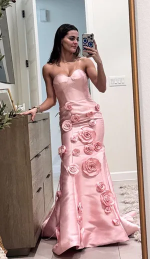 Wedding floral pink dress Size XS thumbnail 1