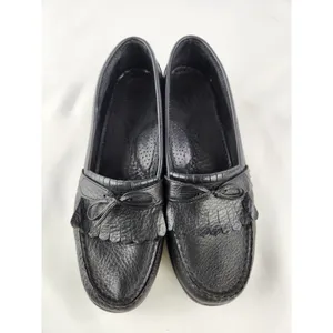 SAS Womens Black Comfort Loafer Kiltie Moccasin Black Leather Shoe‎ Size 11 M 12 thumbnail 7
