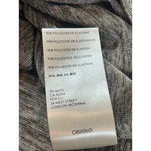 Anthropologie Silver Metallic Faux Wrap Blouse Long Sleeve Shimmer Top XS Party thumbnail 9