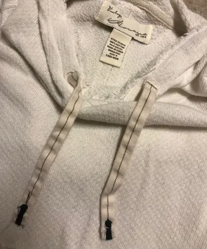 White frayed sweatshirt thumbnail 3