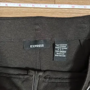 Express vintage black dress pants women’s size 7/8 bootcut with clasp belt‎ thumbnail 4