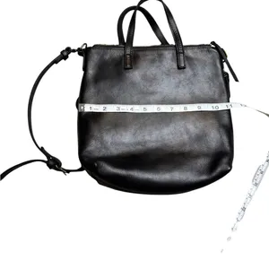 ✨ ABLE Black Leather Crossbody Tote Bag‎ • Convertible Top Handle Purse OS ✨ thumbnail 5