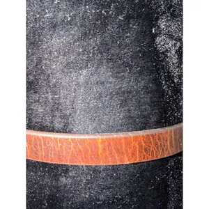 Casual Corner Brown Leather Brass Circle Buckle Western Boho Bohemian Belt Small thumbnail 6