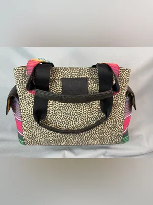 Ariat Women's Serape Leopard Print Shoulder Bag with Pink n Turquoise Accent thumbnail 9