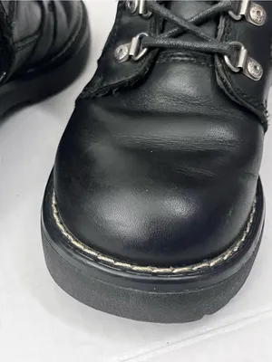 HARLEY DAVIDSON Black Moto Biker Boots Size 5 Bikercore Grunge Academia thumbnail 7
