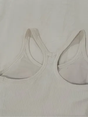 lululemon athletica Ribbed Racerback Tank - White thumbnail 4