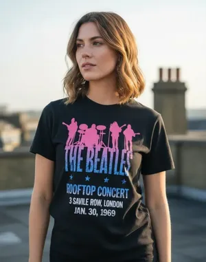 The Beatles Rooftop Concert 1969 Graphic rock band T-Shirt, Size Medium thumbnail 1